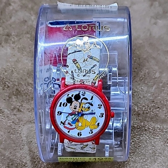 Lorus Mickey Mouse‎ Pluto Watch Vintage 1980s Japan Quartz New Sealed Disney